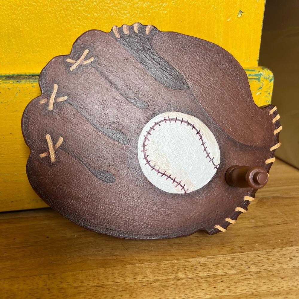 Vintage handmade Baseball Glove Coat Hook
